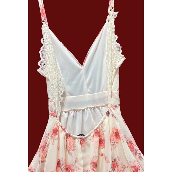 Rue 21 - Women's Summer Sleeveless High Low Hem Ruffle - Floral Dress - Pink -XS - Picture 16 of 16